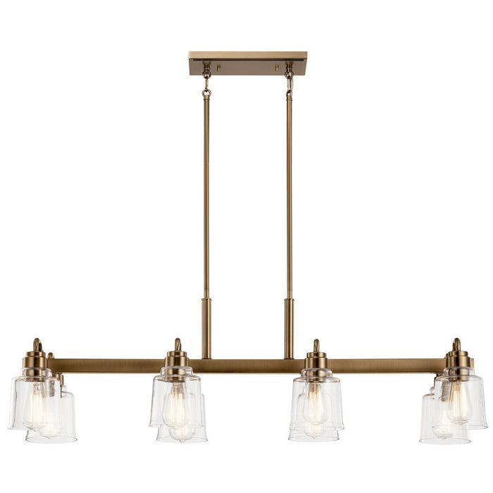 Myhouse Lighting Kichler - 52400WBR - Eight Light Linear Chandelier - Aivian - Weathered Brass