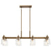 Myhouse Lighting Kichler - 52400WBR - Eight Light Linear Chandelier - Aivian - Weathered Brass