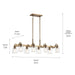 Myhouse Lighting Kichler - 52400WBR - Eight Light Linear Chandelier - Aivian - Weathered Brass