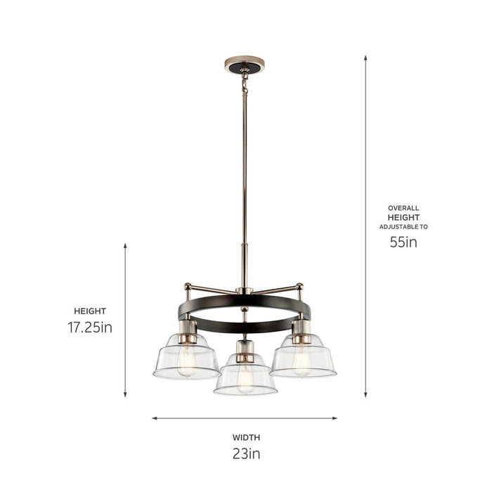 Myhouse Lighting Kichler - 52402PN - Three Light Chandelier - Eastmont - Polished Nickel