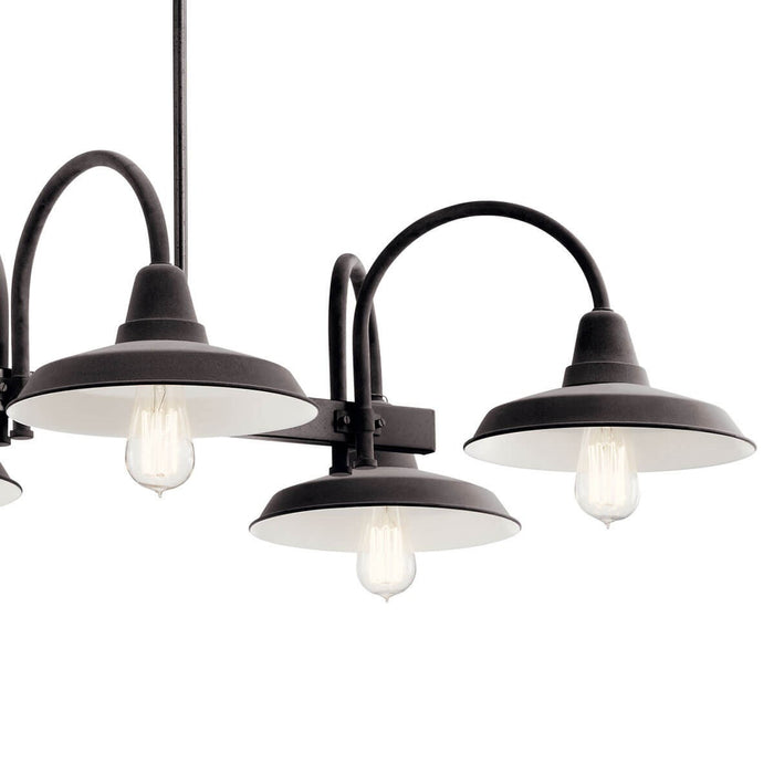 Myhouse Lighting Kichler - 52408WZC - Six Light Linear Chandelier - Marrus - Weathered Zinc