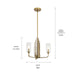 Myhouse Lighting Kichler - 52410BNB - Three Light Chandelier - Kimrose - Brushed Natural Brass