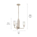 Myhouse Lighting Kichler - 52410PN - Three Light Chandelier - Kimrose - Polished Nickel