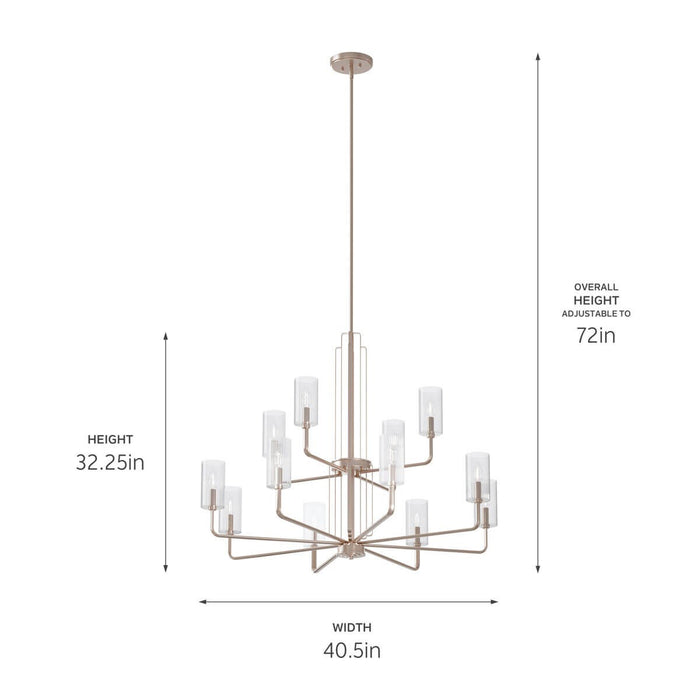 Myhouse Lighting Kichler - 52412PN - 12 Light Chandelier - Kimrose - Polished Nickel