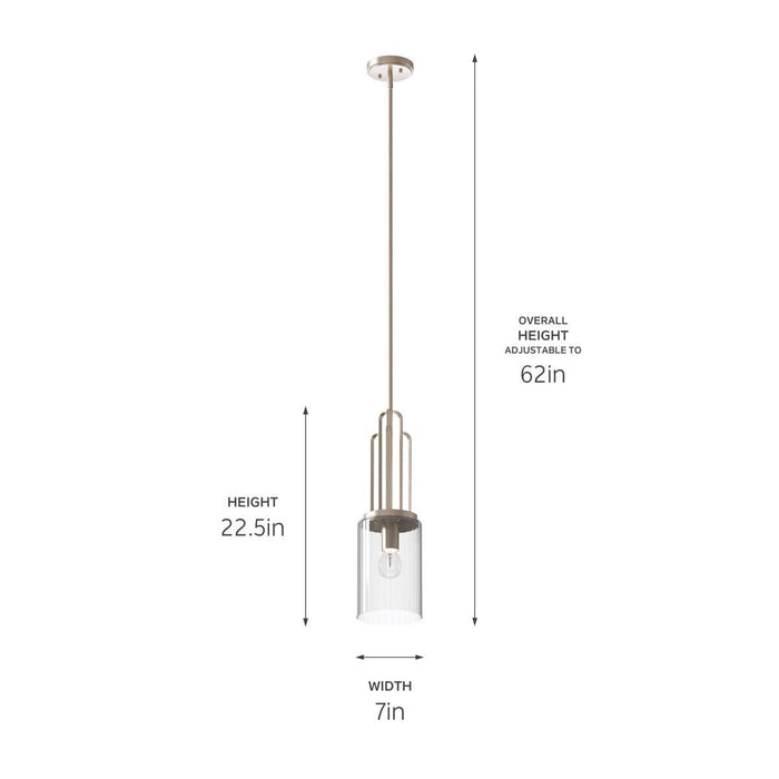 Myhouse Lighting Kichler - 52414PN - One Light Mini Pendant - Kimrose - Polished Nickel
