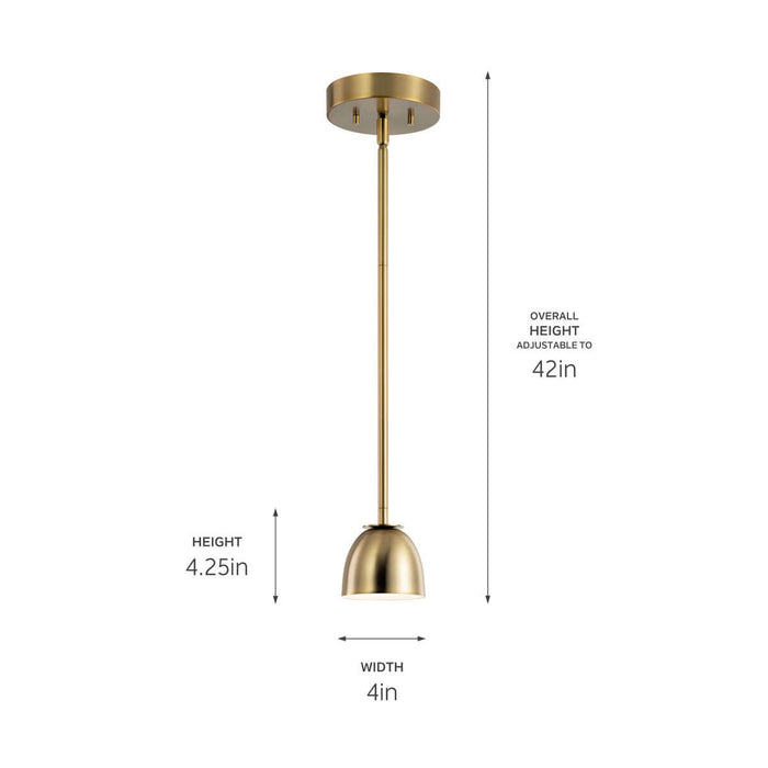 Myhouse Lighting Kichler - 52419BNBLED - LED Mini Pendant - Baland - Brushed Natural Brass