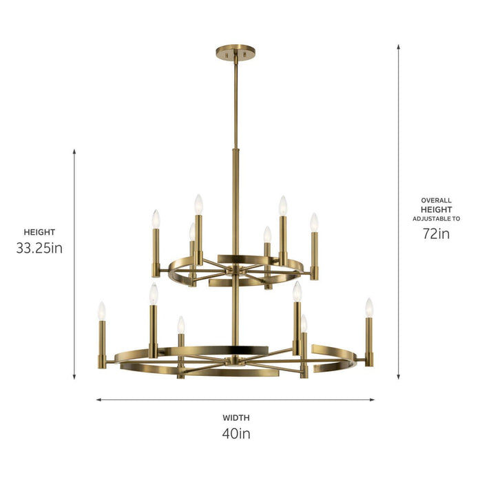 Myhouse Lighting Kichler - 52428BNB - 12 Light Chandelier - Tolani - Brushed Natural Brass