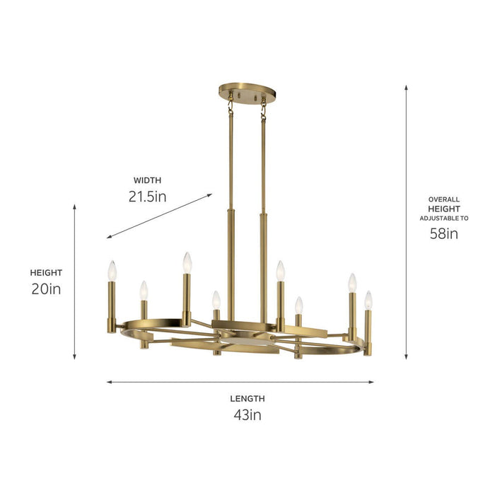 Myhouse Lighting Kichler - 52429BNB - Eight Light Chandelier - Tolani - Brushed Natural Brass