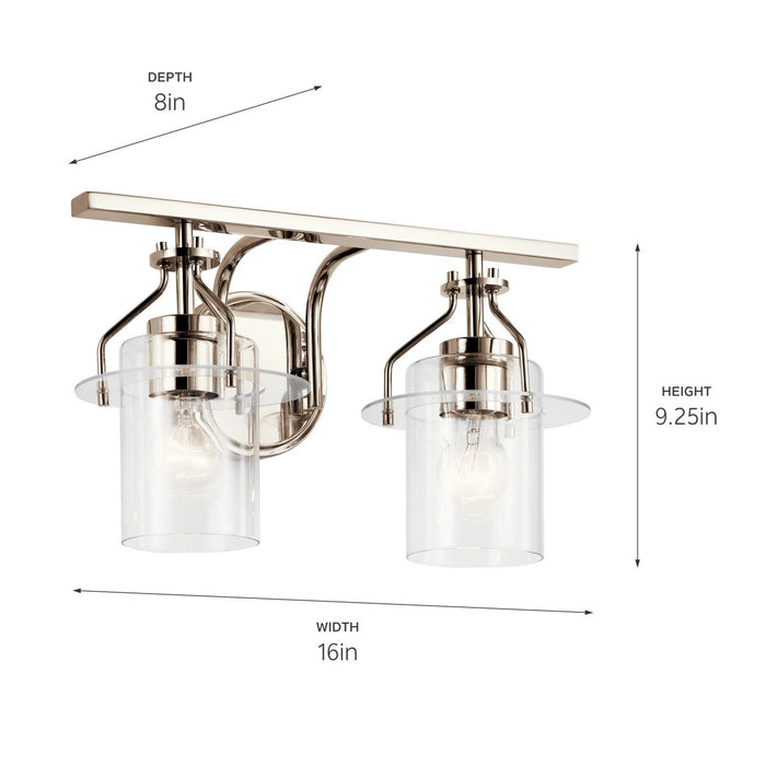 Myhouse Lighting Kichler - 55078PN - Two Light Bath - Everett - Polished Nickel