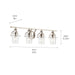 Myhouse Lighting Kichler - 55080PN - Four Light Bath - Everett - Polished Nickel