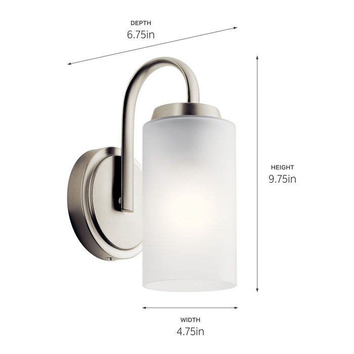 Myhouse Lighting Kichler - 55085NI - One Light Wall Sconce - Kennewick - Brushed Nickel