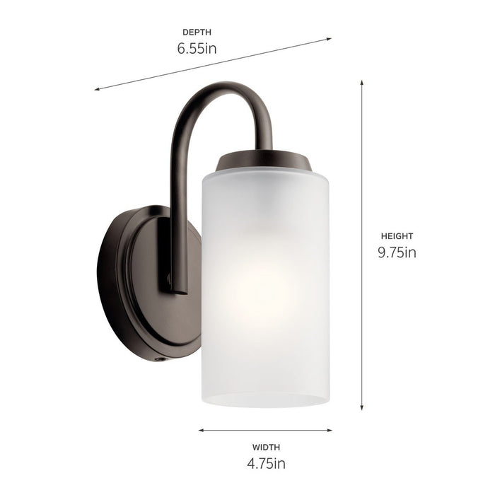 Myhouse Lighting Kichler - 55085OZ - One Light Wall Sconce - Kennewick - Olde Bronze