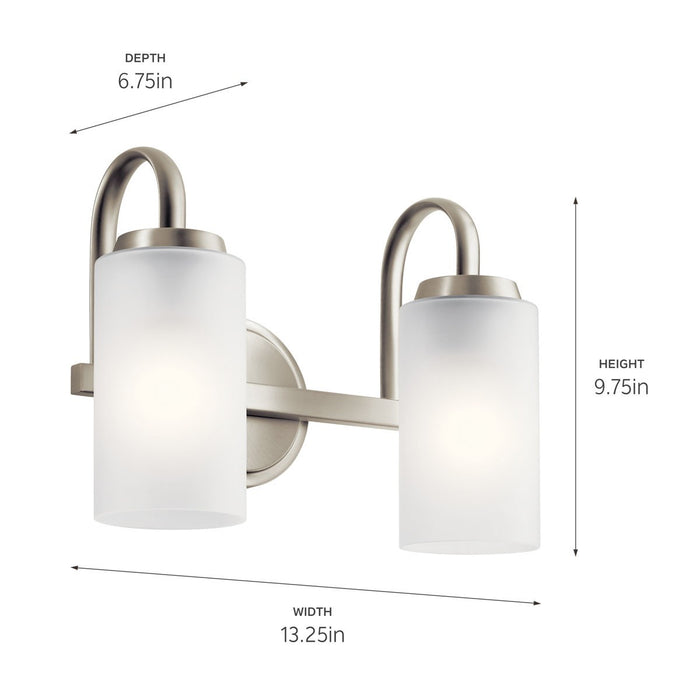 Myhouse Lighting Kichler - 55086NI - Two Light Bath - Kennewick - Brushed Nickel