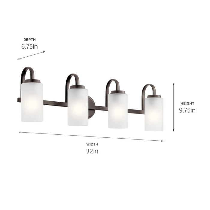 Myhouse Lighting Kichler - 55088OZ - Four Light Bath - Kennewick - Olde Bronze