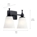 Myhouse Lighting Kichler - 55091BK - Two Light Bath - Cosabella - Black