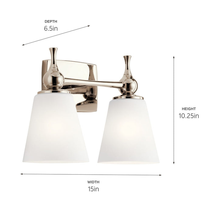 Myhouse Lighting Kichler - 55091PN - Two Light Bath - Cosabella - Polished Nickel