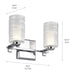 Myhouse Lighting Kichler - 55096CH - Two Light Bath - Giarosa - Chrome