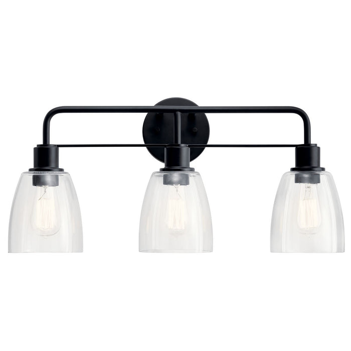 Myhouse Lighting Kichler - 55102BK - Three Light Bath - Meller - Black