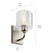 Myhouse Lighting Kichler - 55105SN - One Light Wall Sconce - Harvan - Satin Nickel