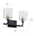 Myhouse Lighting Kichler - 55106BK - Two Light Bath - Harvan - Black