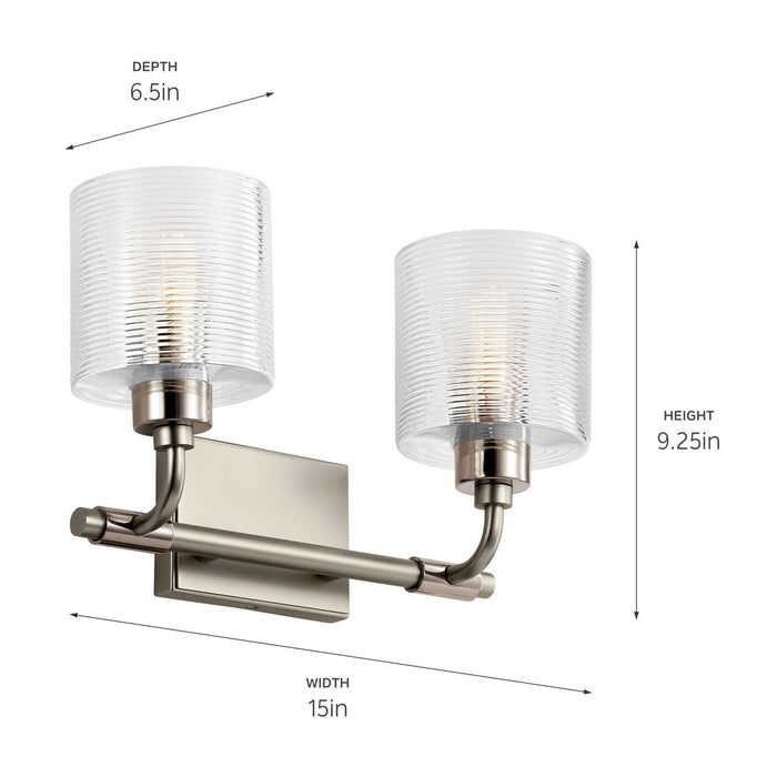 Myhouse Lighting Kichler - 55106SN - Two Light Bath - Harvan - Satin Nickel