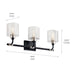Myhouse Lighting Kichler - 55107BK - Three Light Bath - Harvan - Black