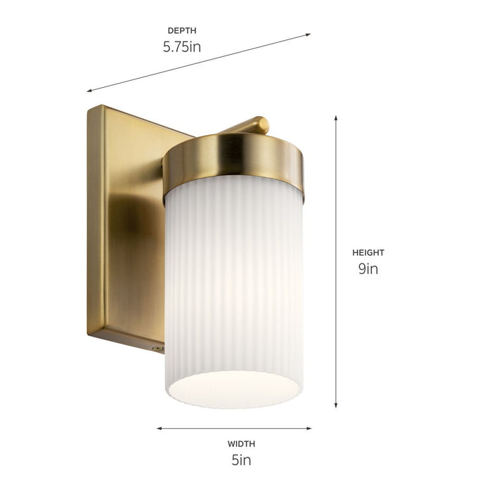 Myhouse Lighting Kichler - 55110BNB - One Light Wall Sconce - Ciona - Brushed Natural Brass