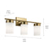 Myhouse Lighting Kichler - 55112BNB - Three Light Bath - Ciona - Brushed Natural Brass