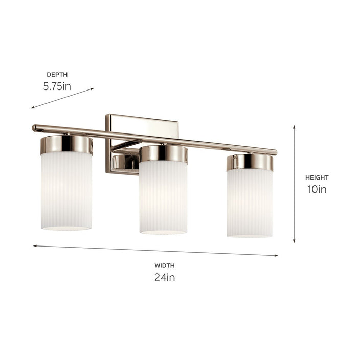 Myhouse Lighting Kichler - 55112PN - Three Light Bath - Ciona - Polished Nickel