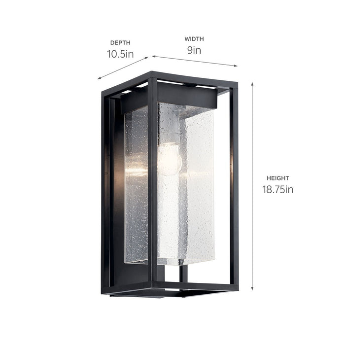 Myhouse Lighting Kichler - 59062BSL - One Light Outdoor Wall Mount - Mercer - Black with Silver Highlights