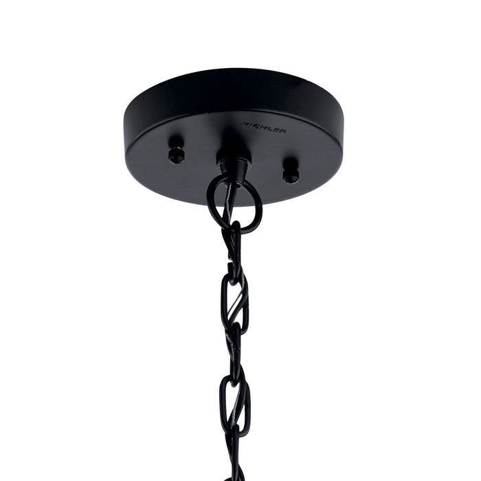 Myhouse Lighting Kichler - 59064BSL - One Light Outdoor Pendant - Mercer - Black with Silver Highlights