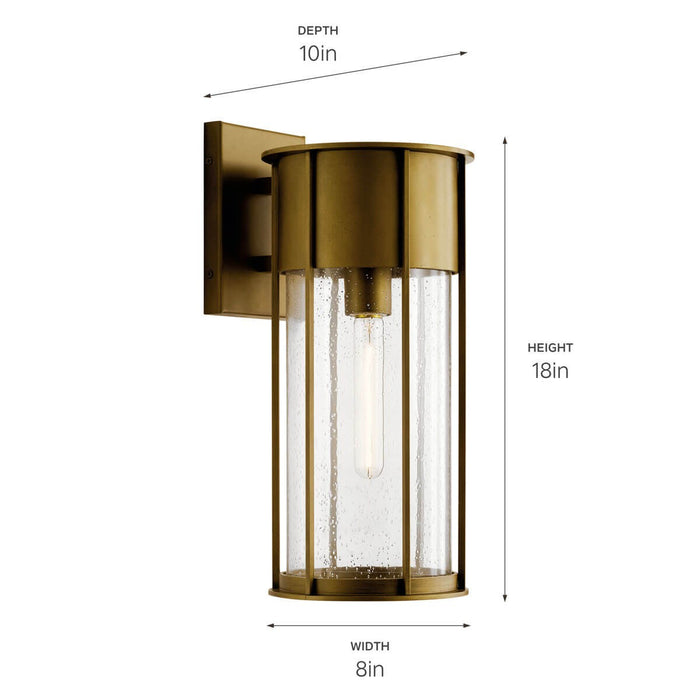 Myhouse Lighting Kichler - 59081NBR - One Light Outdoor Wall Mount - Camillo - Natural Brass