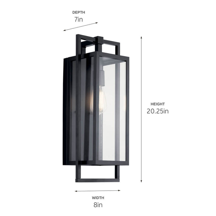 Myhouse Lighting Kichler - 59087BK - One Light Outdoor Wall Mount - Goson - Black