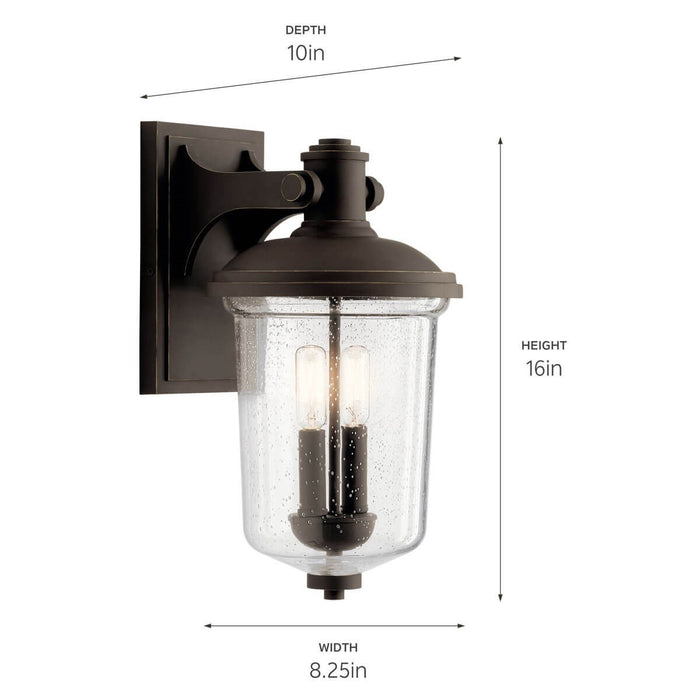 Myhouse Lighting Kichler - 59094OZ - Two Light Outdoor Wall Mount - Harmont - Olde Bronze