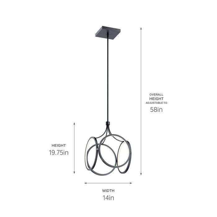 Myhouse Lighting Kichler - 83346MBK - LED Pendant - CIRI - Matte Black