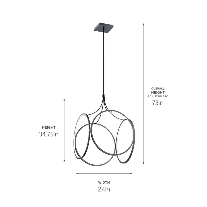 Myhouse Lighting Kichler - 83348MBK - LED Pendant - CIRI - Matte Black