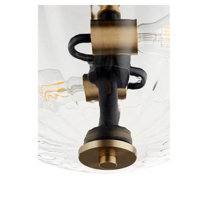 Myhouse Lighting Quorum - 210-6980 - Two Light Dual Mount - Monarch - Textured Black w/ Aged Brass