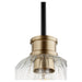 Myhouse Lighting Quorum - 310-6980 - One Light Pendant - Monarch - Textured Black w/ Aged Brass