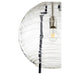 Myhouse Lighting Quorum - 89-14-6965 - One Light Pendant - Textured Glass Pendants - Textured Black w/ Satin Nickel