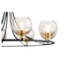 Myhouse Lighting Quorum - 672-8-6980 - Eight Light Chandelier - Clarion - Textured Black w/ Aged Brass