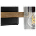 Myhouse Lighting Quorum - 5140-2-69 - Two Light Vanity - 5140 Pepper Glass Lighting Series - Textured Black w/ Driftwood finish