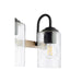 Myhouse Lighting Quorum - 5140-3-69 - Three Light Vanity - 5140 Pepper Glass Lighting Series - Textured Black w/ Driftwood finish