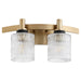 Myhouse Lighting Quorum - 5184-2-80 - Two Light Vanity - Stadium - Aged Brass