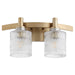 Myhouse Lighting Quorum - 5184-2-80 - Two Light Vanity - Stadium - Aged Brass