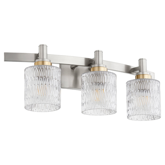 Myhouse Lighting Quorum - 5184-3-65 - Three Light Vanity - Stadium - Satin Nickel