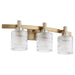 Myhouse Lighting Quorum - 5184-3-80 - Three Light Vanity - Stadium - Aged Brass