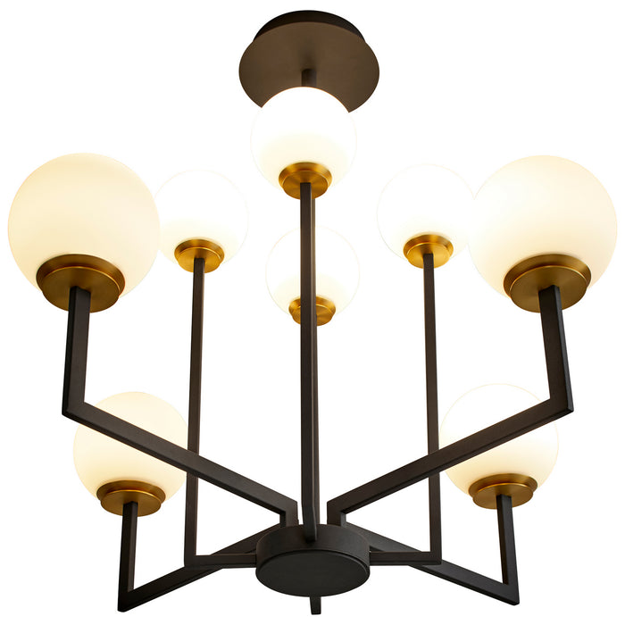 Myhouse Lighting Oxygen - 3-28-1540 - LED Chandelier - Bonzo - Black W/ Aged Brass