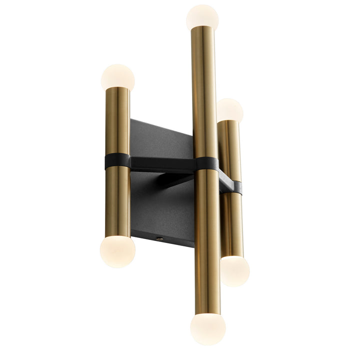 Myhouse Lighting Oxygen - 3-584-1540 - LED Wall Sconce - Nero - Black W/ Aged Brass