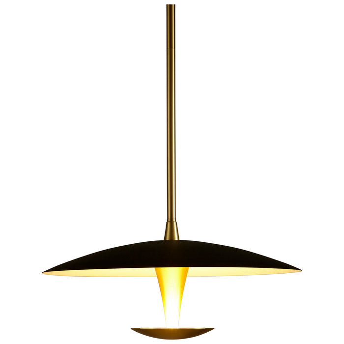Myhouse Lighting Oxygen - 3-646-1540 - LED Pendant - Spacely - Black W/ Aged Brass