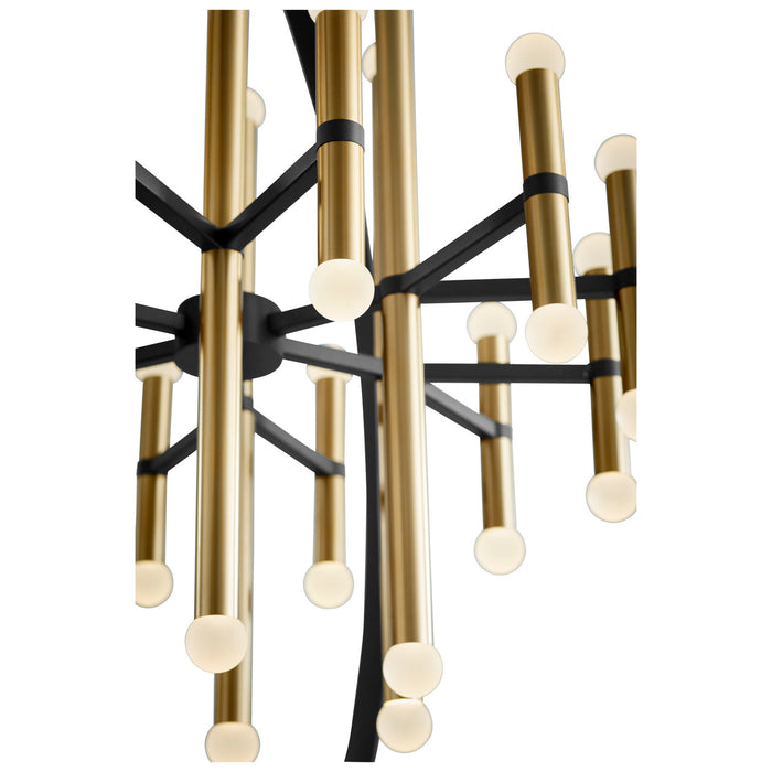 Myhouse Lighting Oxygen - 3-685-1540 - LED Chandelier - Nero - Black W/ Aged Brass